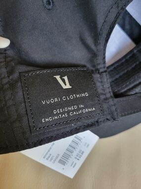 Vuori Black Baseball Cap with Logo Patch